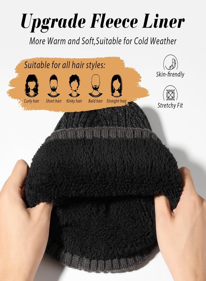 BESSTEVEN Winter Beanie Hat for Men Women: Warm Fleece Lined Beanie Knit Ski Stocking Cap Thick Thermal Cuffed Cap Daily Hat for Cold Weather Skiing Running Hiking Cycling Grey - Image 2